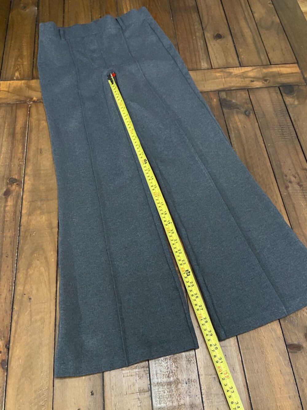 Quince Charcoal Gray Ultra-Stretch Ponte Flare Pants M - Picture 7 of 7